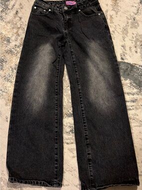 Edikted Black Washed Flare Jeans